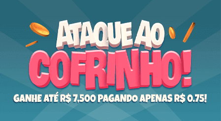 Capa do RaspaTurbo Ataque ao Cofrinho. Ganhe até R$ 7.500 a partir de R$ 0,75.
