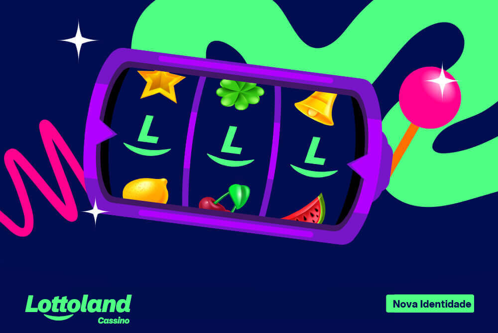 Imagem com um slots aparecendo a letra "L" de Lottoland Cassino numa combinação vencedora.