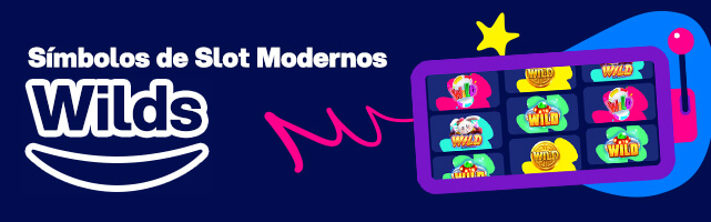 Imagem de uma máquina slot com símbolos modernos de wilds de vários slots diferentes, como o Fortune Rabbit, em torno de todo o rolo da máquina.